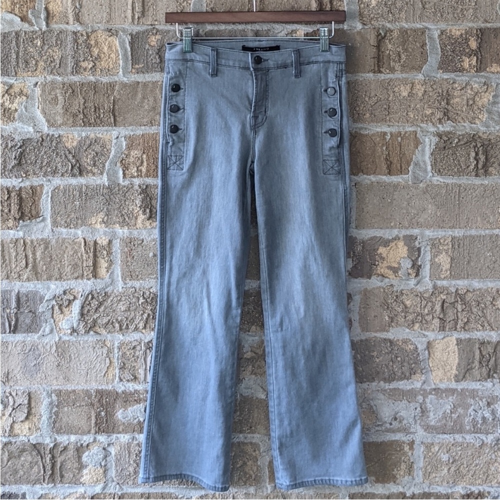 J Brand Zion Mid-Rise Crop Boot Jeans Gray Resonance 26